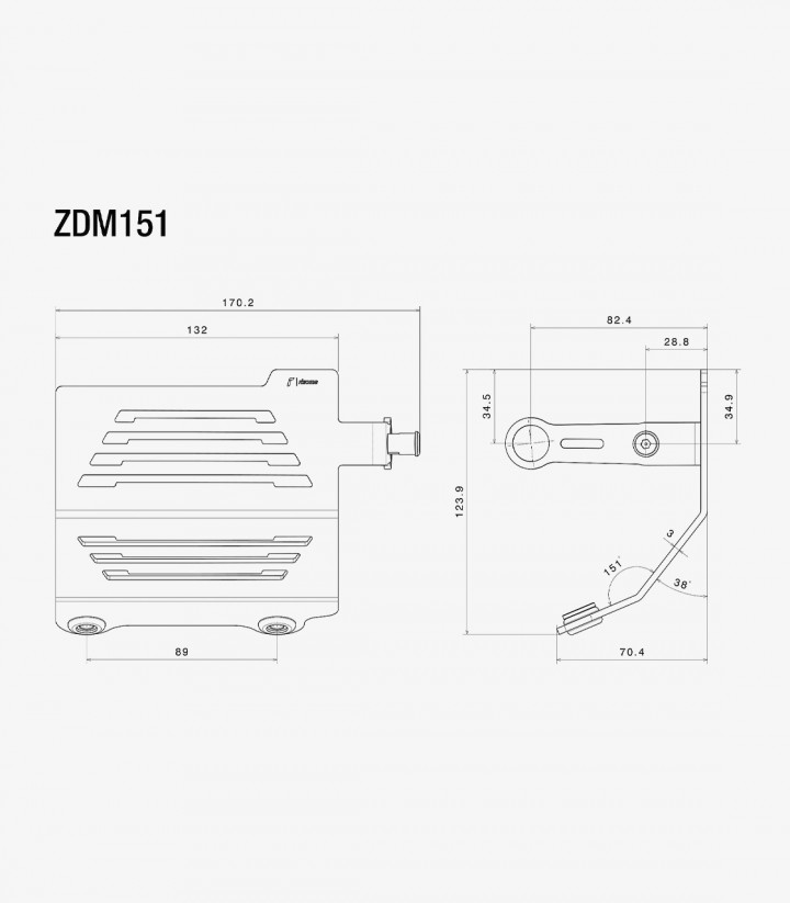 Protector Tapa Válvulas Horizontal Rizoma en Negro Ducati Monster 937 / + / SP / 30° Anniversario / Senna (21-25) ZDM151B