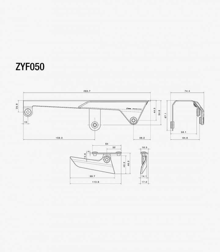 Protector Correa Rizoma en Plateado Yamaha T-Max 530, T-Max 560, XSR 900 (17-25) ZYF050A
