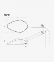 Retrovisores Rizoma Veloce Negros BS205Bx2