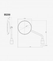 Rizoma One Silver Mirrors BS250Ax2