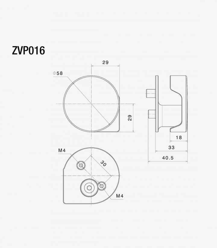 Gancho Porta Maleta Rizoma Negro Vespa GTS / Super, Sei Giorni (15-22) ZVP016B