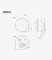 Gancho Porta Maleta Rizoma Negro Vespa GTS / Super, Sei Giorni (15-22) ZVP016B