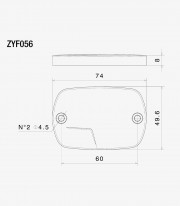 Front / Rear Brake Fluid Reservoir Cap Rizoma Black for Yamaha T-Max 530, T-Max 560 / Tech Max (17-25) ZYF056B