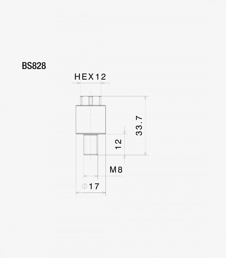 Rizoma Direct Mount Spiegeladapter M8/M8-SX BS828B