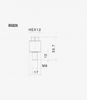 Adaptador Espejos Direct Mount Rizoma M8/M8-SX BS828B