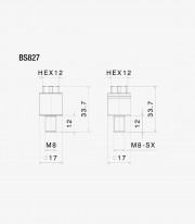 Adaptador Espejos Direct Mount Rizoma M8/M8-SX BS827B