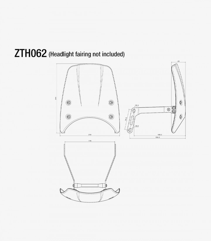 Adaptador Cúpula Rizoma Triumph Speed Twin 1200 (19-20) ZTH062B