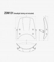 Rizoma Windshield Adapter for Ducati Scrambler 400 / 800 (15-22) ZDM131B