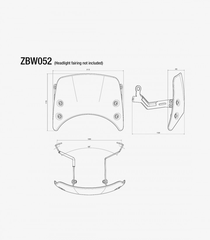 Adaptador Cúpula Rizoma BMW R nineT (14-24) ZBW052B