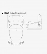 Rizoma Windshield Adapter for Triumph Speed Twin 1200, Thruxton 1200 R / RS (16-25) ZTH061B