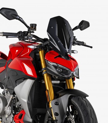 Ducati Streetfighter V2 / V2 S (25-26) Puig New Generation Touring Black Windshield 22737N