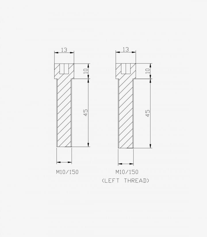 Mirror adapter 9983N from Puig right side
