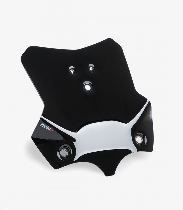 Windschild Puig Sport Moto Guzzi V85 Strada / TT 850 / TT Travel (24-26) Schwarz 22432N