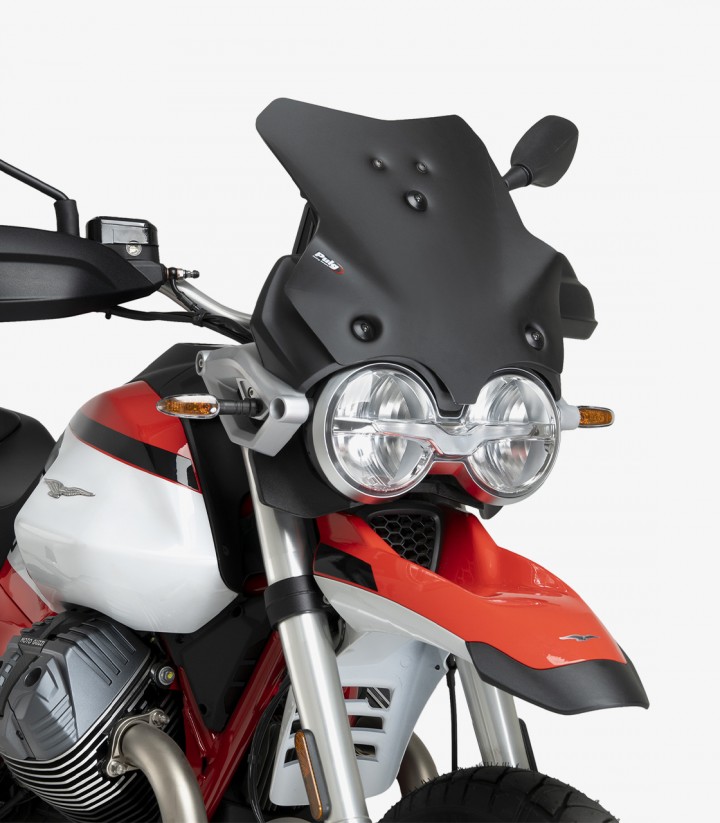 Windschild Puig Sport Moto Guzzi V85 Strada / TT 850 / TT Travel (24-26) Mattschwarz 22432J