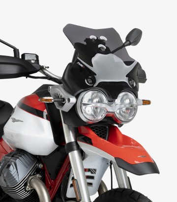 Windschild Puig Sport Moto Guzzi V85 Strada / TT 850 / TT Travel (24-26) Dunkel getönt 22432F