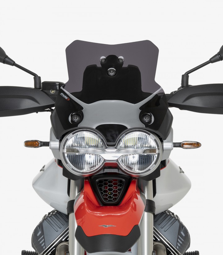 Windschild Puig Sport Moto Guzzi V85 Strada / TT 850 / TT Travel (24-26) Dunkel getönt 22432F