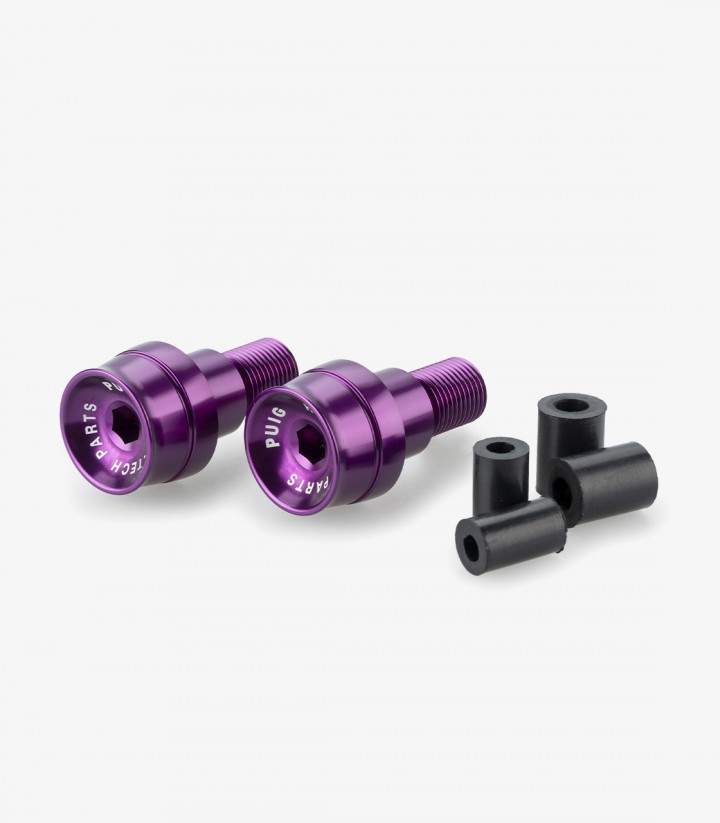 Puig Lenkerendgewichte Speed 21024L in Lila für several Yamaha models
