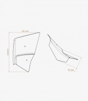 Puig D12 side winglets 22472J Kawasaki Z650 (20-26) Matt Black