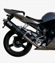 MIVV Oval Exhaust Carbon for Yamaha YZF R1 (02-03) Y.012.L3