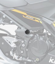 Puig Frame Caps Kawasaki Ninja 400 / 500, Z400 / 500 (18-26) in Black 9796N