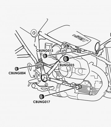 Puig Frame Caps BMW R nineT (17-24) in Black 9664N