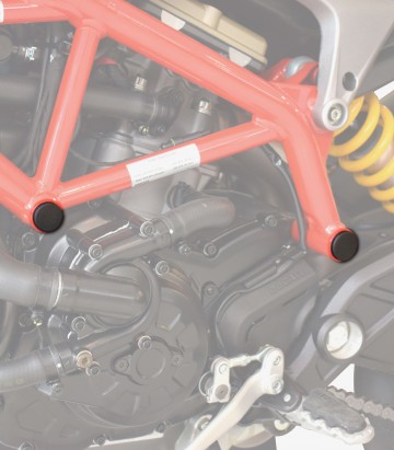 Puig Frame Caps Ducati Hypermotard 939, Hyperstrada 939 (16-18) in Black 9634N