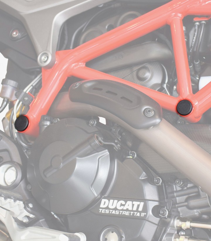 Puig Rahmenstopfen Ducati Hypermotard 939 (16-18), Hyperstrada 939 (16-17) in Schwarz 9634N