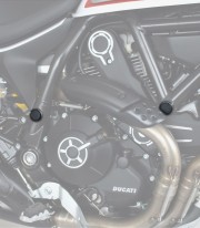 Tapones Chasis Puig Ducati Monster 797, Scrambler 800 / Sixty2 (15-26) en Negro 9632N