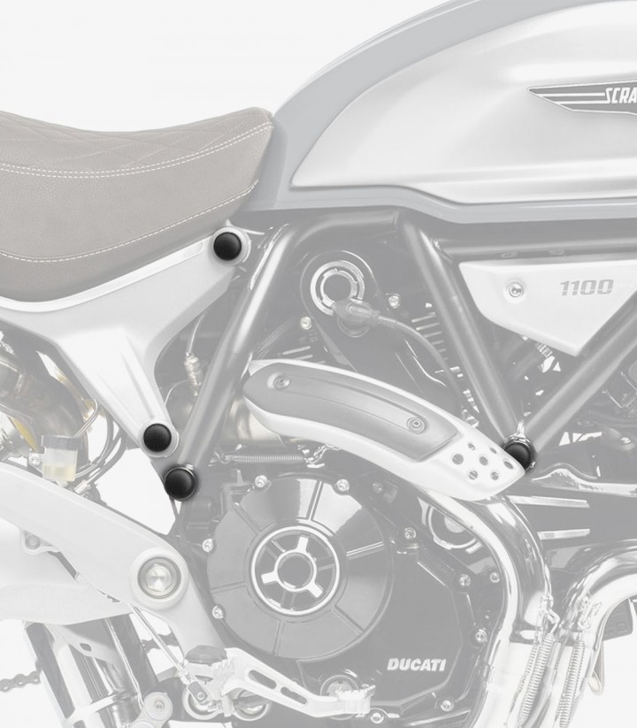 Puig Frame Caps Ducati Scrambler 1100 (18-20) in Black 3522N