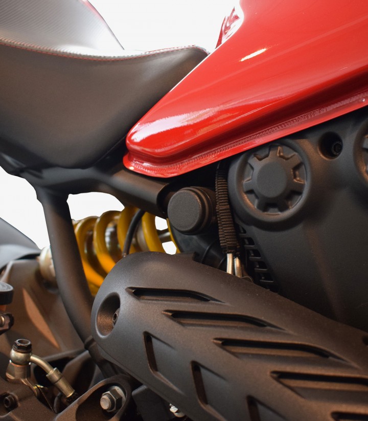Puig Rahmenstopfen Ducati Monster 1200/S, 821/Dark/Stripe (14-16) in Schwarz 9633N