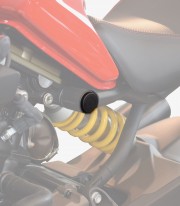 Puig Frame Caps Ducati Monster 1200 / 821 (14-16) in Black 9633N