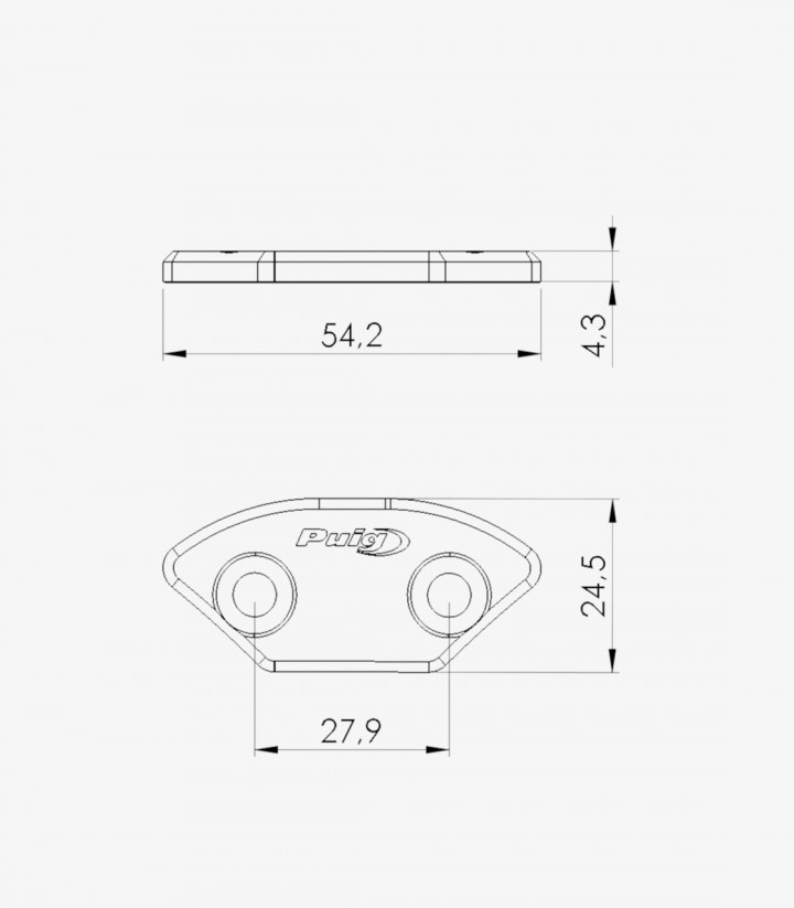 Tapas Retrovisor Puig en Negro Yamaha YZF-R6 (08-16) 3857N