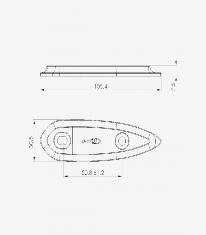 Tapas Retrovisor Puig en Negro Yamaha YZF-R3 (15-19) 3856N