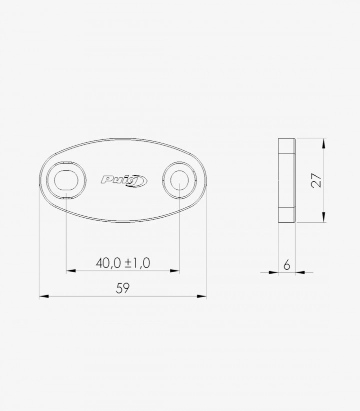 Puig Mirror Covers in Black for Honda CBR500R, CBR600RR, CBR650F / R (13-26)