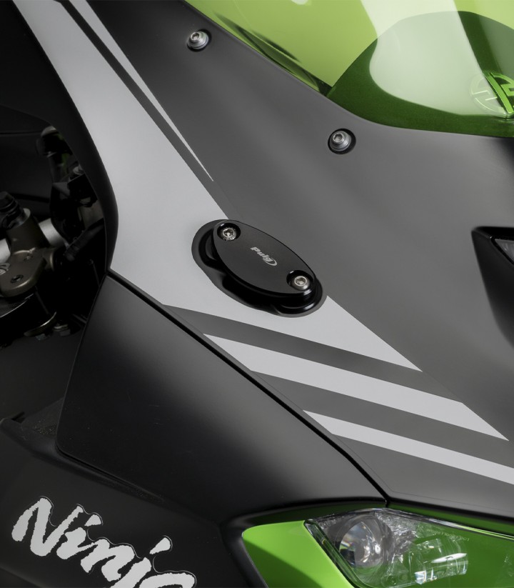 Tapas Retrovisor Puig en Negro Kawasaki ZX-10R / 10RR (16-26) 3847N