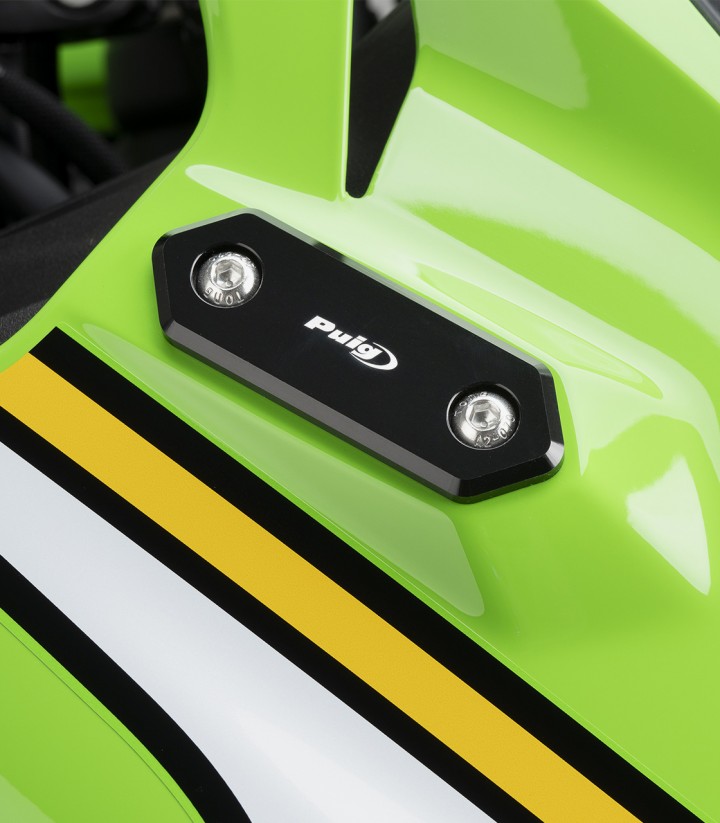 Puig Mirror Covers in Black for Kawasaki Ninja 500, Ninja E-1, ZX-4R / 4RR, ZX-6R (24-26)