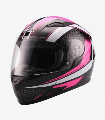 Unik CN-04 Beep Kids Full-Face Helmet in Pink, Black and White