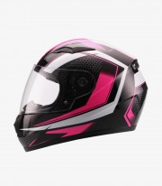 Casco Integral Unik Infantil CN-04 Beep Rosa, Negro y blanco
