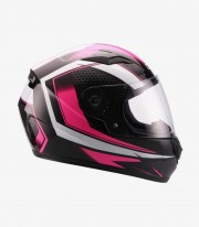 Unik CN-04 Beep Kids Full-Face Helmet in Pink, Black and White