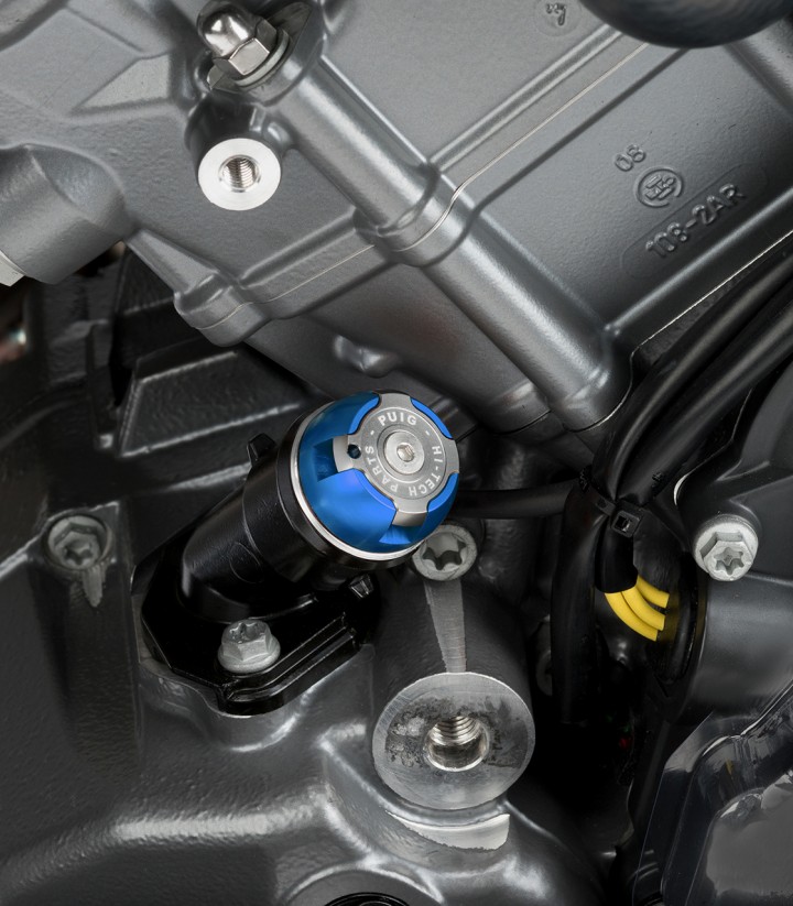 Öleinfüllschraube Kurbelgehäuse Hi-Tech Puig Blau 6780A für universal