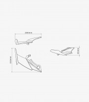 Puig GP Frontal winglets 22192C Honda CBR600RR (24-25) Carbon Look