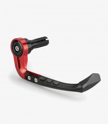 Puig Universal Raw Clutch / Brake Lever Guard in Red 21993R+21994R