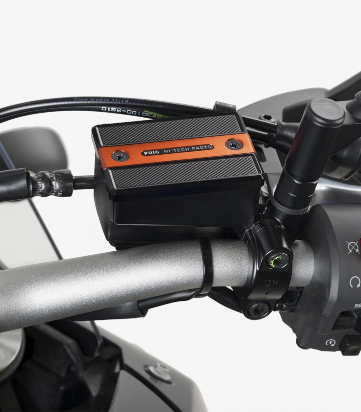Deckel Puig für den Flüssigkeitsbehälter (Bremse) in der Farbe Orange 9267T für several Yamaha models