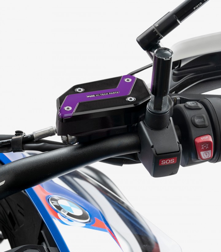 Tapa depósito líquido Freno Puig color Lila 21873L para BMW R1300GS / GS Adventure, R1300R / RS (23-26)