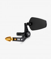 Protector de Maneta Embrague / Freno Puig Con Retrovisor Pro Universal Dorado 21440O+21441O