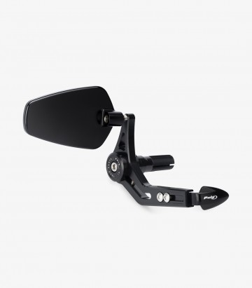 Protector de Maneta Embrague / Freno Puig Con Retrovisor Pro Universal Negro 21440N+21441N