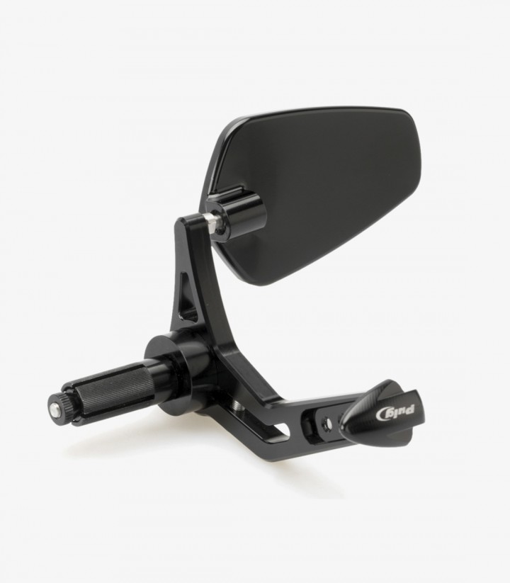 Protector de Maneta Embrague / Freno Puig Con Retrovisor Pro Universal Negro 21440N+21441N