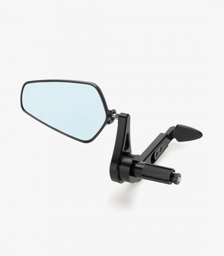Puig Universal Pro Mirror Clutch / Brake Lever Guard in Black 21440N+21441N