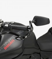 Puig Universal Pro Mirror Clutch / Brake Lever Guard in Black 21440N+21441N