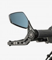 Puig Universal Pro Mirror Clutch / Brake Lever Guard in Black 21440N+21441N